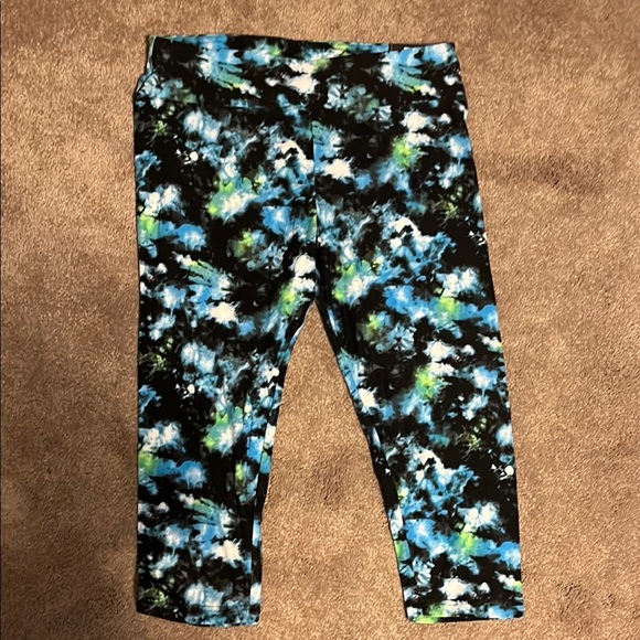 Tie-Dye Leggings - Blue and Green - Picture 1 of 2